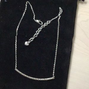 Brighton silver bar pattern necklace.
